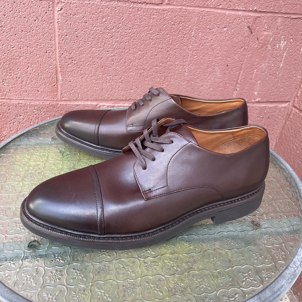 New Polo Ralph Lauren Asher Leather Cap Toe Shoes Size 11.5